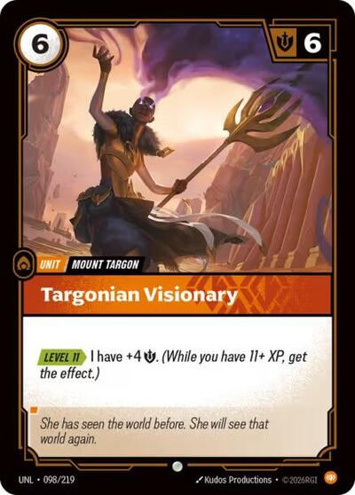2026 Riftbound League of Legends Trading Card Game: Unleashed (UNL) - Targonian Visionary (#098/219, Common)