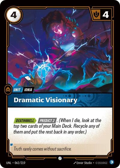 Dramatic Visionary (UNL) #062/219 Common Unleashed Riftbound: League of Legends Trading Card Game: 2026