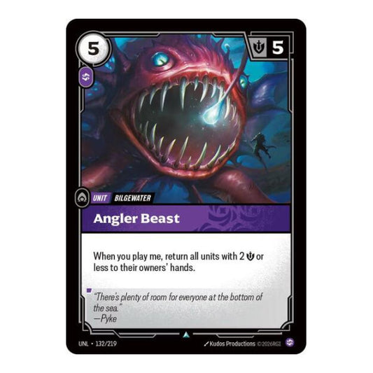 Angler Beast (UNL) #132/219 Uncommon Unleashed Riftbound: League of Legends Trading Card Game: 2026