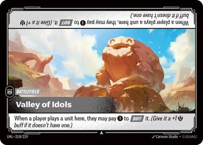 Valley of Idols (UNL) #218/219 Uncommon Unleashed Riftbound League of Legends Trading Card Game: 2026