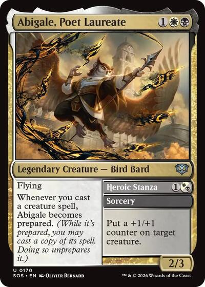 Abigale Poet Laureate (SOS) #170 Uncommon (Foil Lightly Played) Secrets of Strixhaven Magic: The Gathering: 2026
