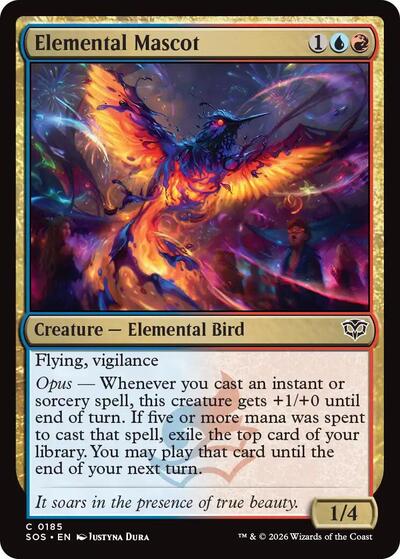 Elemental Mascot (SOS) #185 Common (Lightly Played) Secrets of Strixhaven Magic: 2026