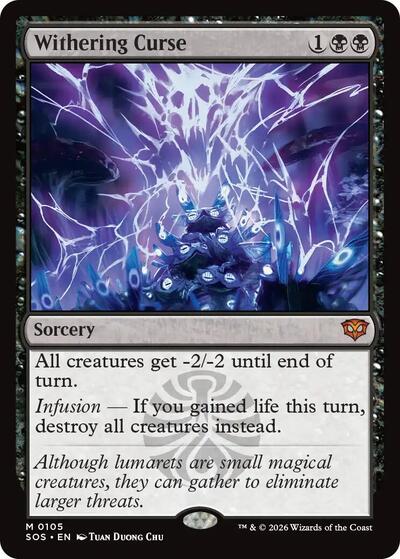 Withering Curse (SOS) #105 Mythic Rare (Near Mint) Secrets of Strixhaven Magic: The Gathering: 2026