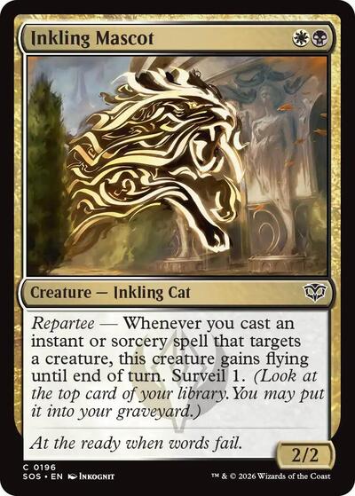Inkling Mascot (SOS) #196 Common (Foil Lightly Played) Secrets of Strixhaven Magic: 2026