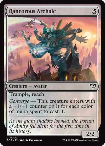 Rancorous Archaic (SOS) #2 Common (Lightly Played) Secrets of Strixhaven Magic: The Gathering: 2026