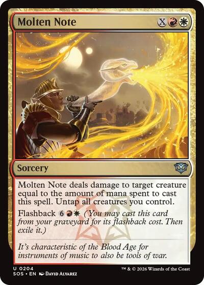 Molten Note (SOS) #204 Uncommon (Lightly Played) Secrets of Strixhaven Magic: The Gathering: 2026