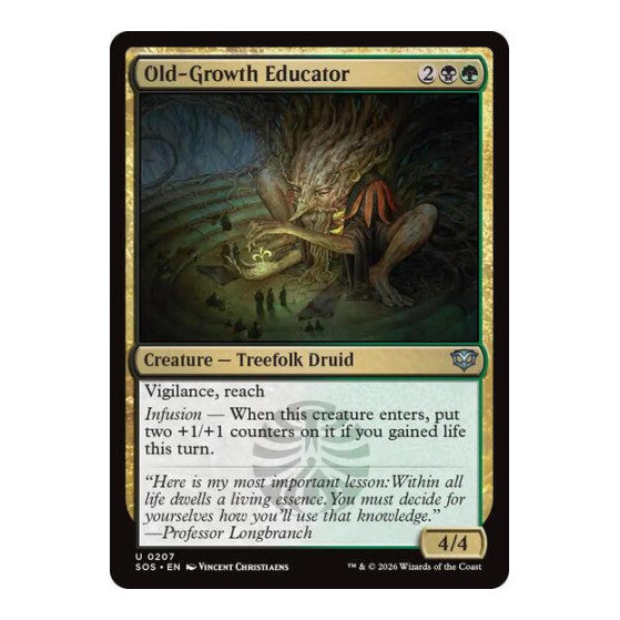 Old-Growth Educator (SOS) #207 Uncommon (Foil Lightly Played) Secrets of Strixhaven Magic: The Gathering: 2026