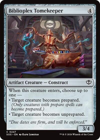Biblioplex Tomekeeper (SOS) #247 Common Secrets of Strixhaven Magic: The Gathering: 2026