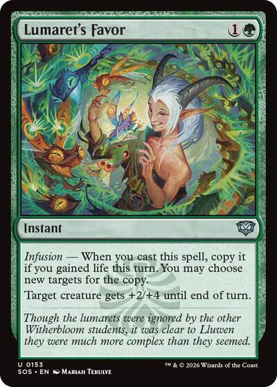 Lumarets Favor (SOS) #153 Uncommon (Lightly Played) Secrets of Strixhaven Magic: 2026