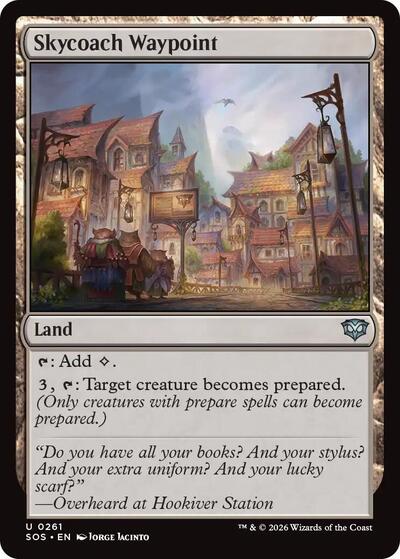 Skycoach Waypoint (SOS) #261 Uncommon (Lightly Played) Secrets of Strixhaven Magic: The Gathering: 2026
