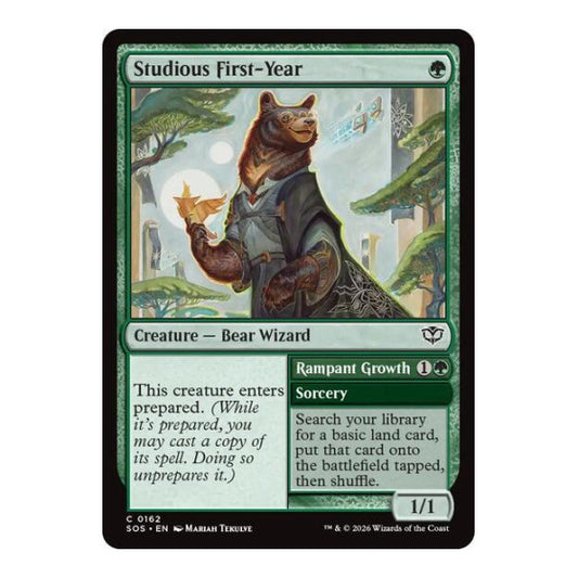 Studious First-Year (SOS) #162 Common Secrets of Strixhaven Magic: The Gathering: 2026