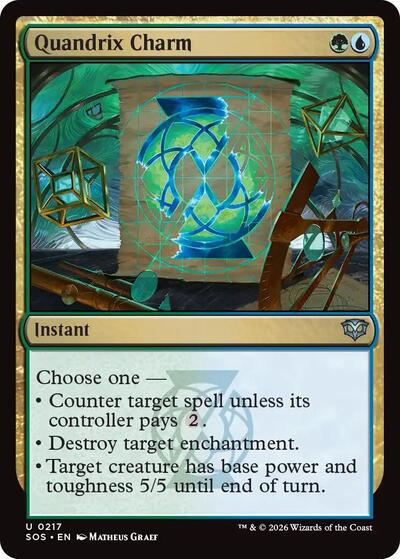 Quandrix Charm (SOS) #217 Uncommon (Lightly Played) Secrets of Strixhaven Magic: The Gathering: 2026