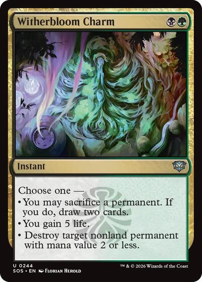 Witherbloom Charm (SOS) #244 Uncommon (Lightly Played) Secrets of Strixhaven Magic: 2026