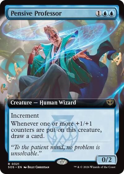 Pensive Professor Extended Art (SOS) #321 Rare (Near Mint) Secrets of Strixhaven Magic: The Gathering: 2026