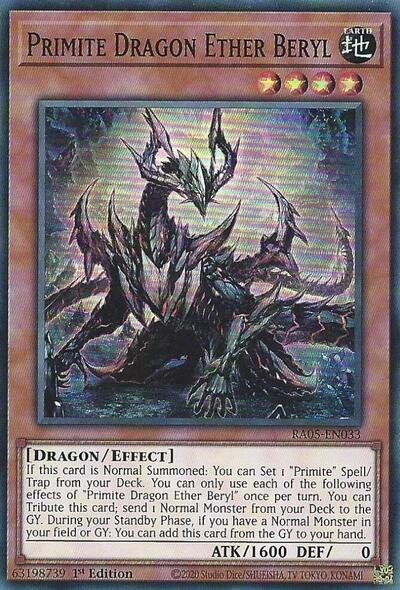 Primite Dragon Ether Beryl (RA05) #RA05-EN033 Super Rare (1st Edition Near Mint) Rarity Collection 5 YuGiOh: 2026