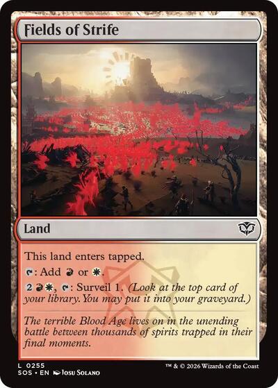 Fields of Strife (SOS) #255 Land (Foil Lightly Played) Secrets of Strixhaven Magic: 2026