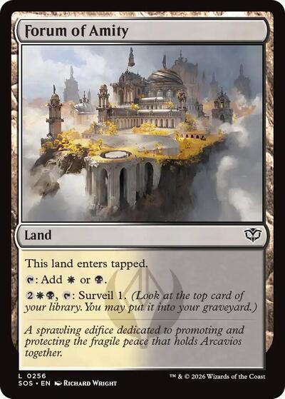 Forum of Amity (SOS) #256 Land (Lightly Played) Secrets of Strixhaven Magic: The Gathering: 2026