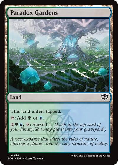 Paradox Gardens (SOS) #258 Land Secrets of Strixhaven Magic: 2026