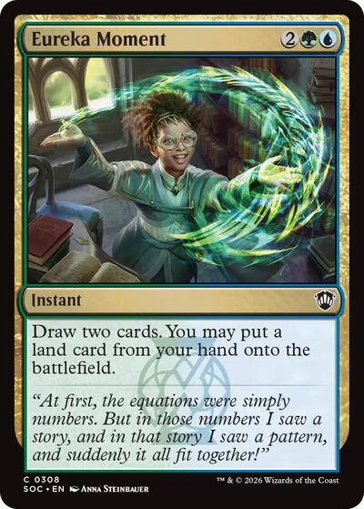 Eureka Moment (SOC) #308 Common (Lightly Played) Commander: Secrets of Strixhaven Magic: The Gathering: 2026