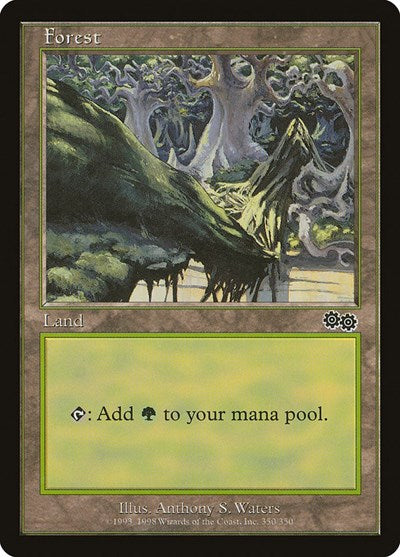 Forest 350 (USG) #350 Land (Moderately Played) Urza's Saga Magic: The Gathering: 1998