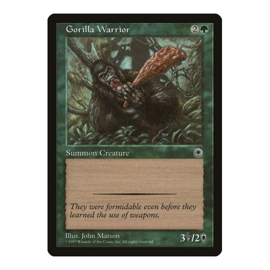 Gorilla Warrior (POR) #168 Common (Moderately Played) Portal Magic: The Gathering: 1997