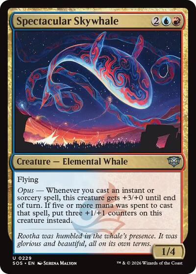 Spectacular Skywhale (SOS) #229 Uncommon (Lightly Played) Secrets of Strixhaven Magic: The Gathering: 2026