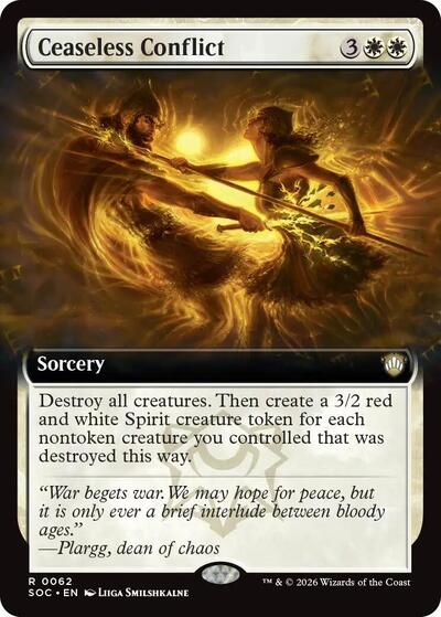 Ceaseless Conflict Extended Art (SOC) #62 Rare (Near Mint) Commander: Secrets of Strixhaven Magic: 2026