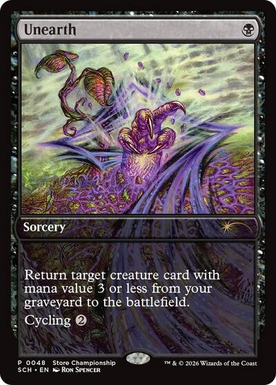 Unearth (GAME) #48 Rare (Near Mint) Game Day & Store Championship Promos Magic: 2026