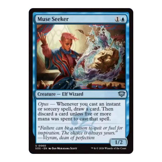 Muse Seeker (SOS) #60 Uncommon (Foil Lightly Played) Secrets of Strixhaven Magic: The Gathering: 2026