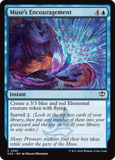 2026 Magic: Secrets of Strixhaven (SOS) - Muses Encouragement (#61, Common)