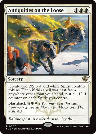 Antiquities on the Loose (SOS) #7 Rare (Lightly Played) Secrets of Strixhaven Magic: The Gathering: 2026