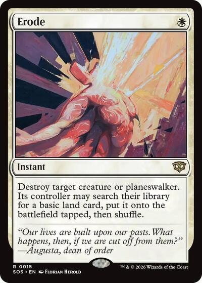 Erode (SOS) #15 Rare (Foil Near Mint) Secrets of Strixhaven Magic: The Gathering: 2026