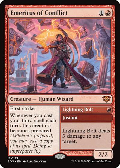Emeritus of Conflict (SOS) #113 Mythic Rare (Near Mint) Secrets of Strixhaven Magic: 2026