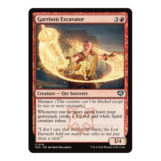 Garrison Excavator (SOS) #116 Uncommon (Foil Lightly Played) Secrets of Strixhaven Magic: The Gathering: 2026
