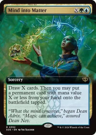 Mind into Matter Extended Art (SOS) #352 Rare (Near Mint) Secrets of Strixhaven Magic: The Gathering: 2026