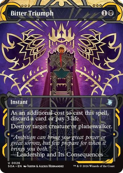 Bitter Triumph (SOA) #26 Uncommon (Lightly Played) Secrets of Strixhaven: Mystical Archive Magic: The Gathering: 2026