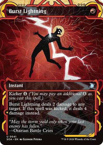 Burst Lightning (SOA) #41 Uncommon Secrets of Strixhaven: Mystical Archive Magic: 2026