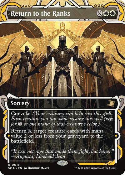 Return to the Ranks (SOA) #11 Rare (Foil Near Mint) Secrets of Strixhaven: Mystical Archive Magic: 2026