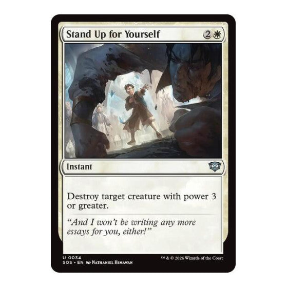 Stand Up for Yourself (SOS) #34 Uncommon (Lightly Played) Secrets of Strixhaven Magic: The Gathering: 2026