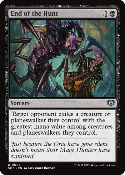 End of the Hunt (SOS) #81 Uncommon (Lightly Played) Secrets of Strixhaven Magic: The Gathering: 2026