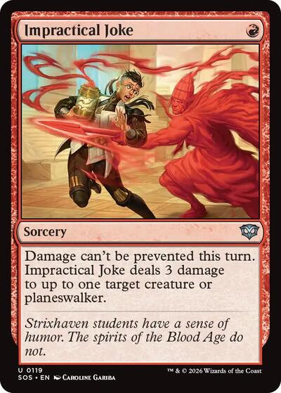Impractical Joke (SOS) #119 Uncommon (Lightly Played) Secrets of Strixhaven Magic: The Gathering: 2026
