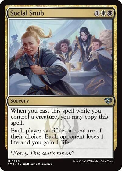Social Snub (SOS) #228 Uncommon (Foil Lightly Played) Secrets of Strixhaven Magic: 2026