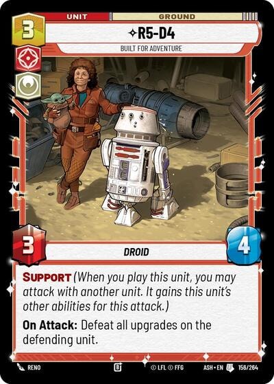 R5-D4 - Built for Adventure (ASH) #156/264 Uncommon (Near Mint) Ashes of the Empire Star Wars: Unlimited: 2026