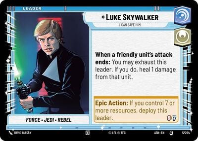 Luke Skywalker - I Can Save Him (ASH) #5/264 Special (Near Mint) Ashes of the Empire Star Wars: Unlimited: 2026