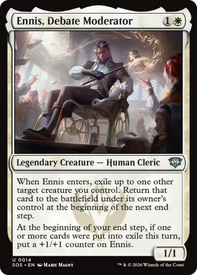Ennis Debate Moderator (SOS) #14 Uncommon (Lightly Played) Secrets of Strixhaven Magic: The Gathering: 2026