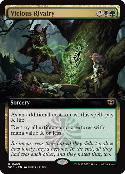 Vicious Rivalry Extended Art (SOS) #359 Rare (Near Mint) Secrets of Strixhaven Magic: 2026