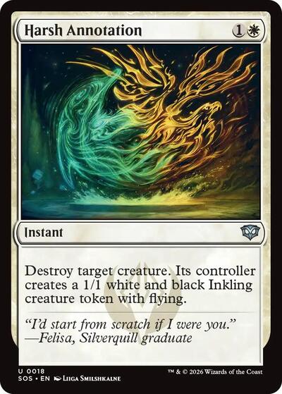 Harsh Annotation (SOS) #18 Uncommon (Lightly Played) Secrets of Strixhaven Magic: 2026