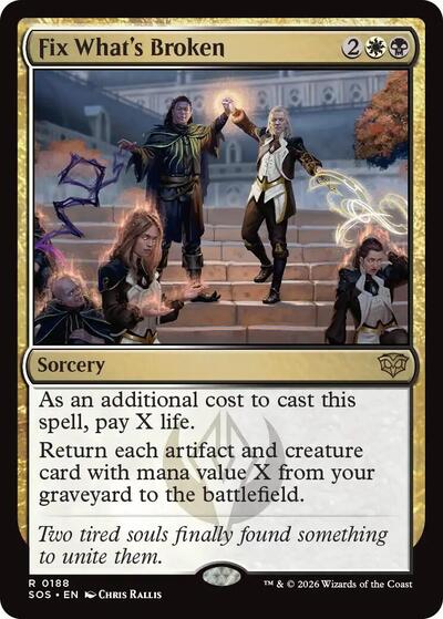 Fix Whats Broken (SOS) #188 Rare (Near Mint) Secrets of Strixhaven Magic: 2026