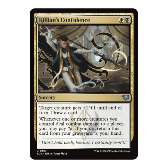 Killian's Confidence (SOS) #197 Uncommon (Foil Lightly Played) Secrets of Strixhaven Magic: The Gathering: 2026
