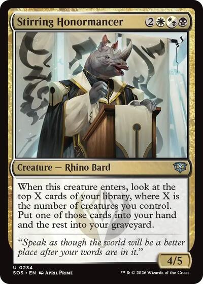 Stirring Honormancer (SOS) #234 Uncommon (Lightly Played) Secrets of Strixhaven Magic: The Gathering: 2026